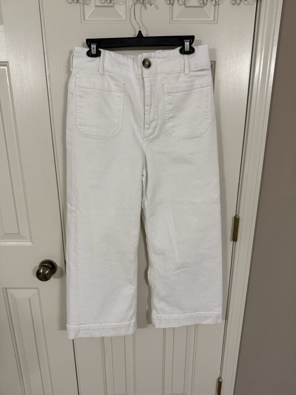 Maeve The Colette Jeans White 30 High Waist Cropped Jeans